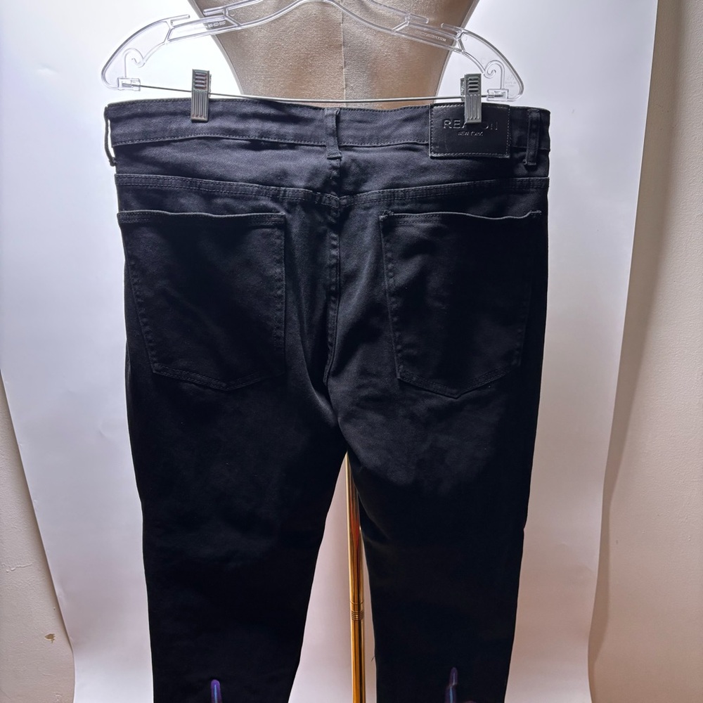 Reason NY Black Graphic Jeans Size 40 - Picture 4 of 7